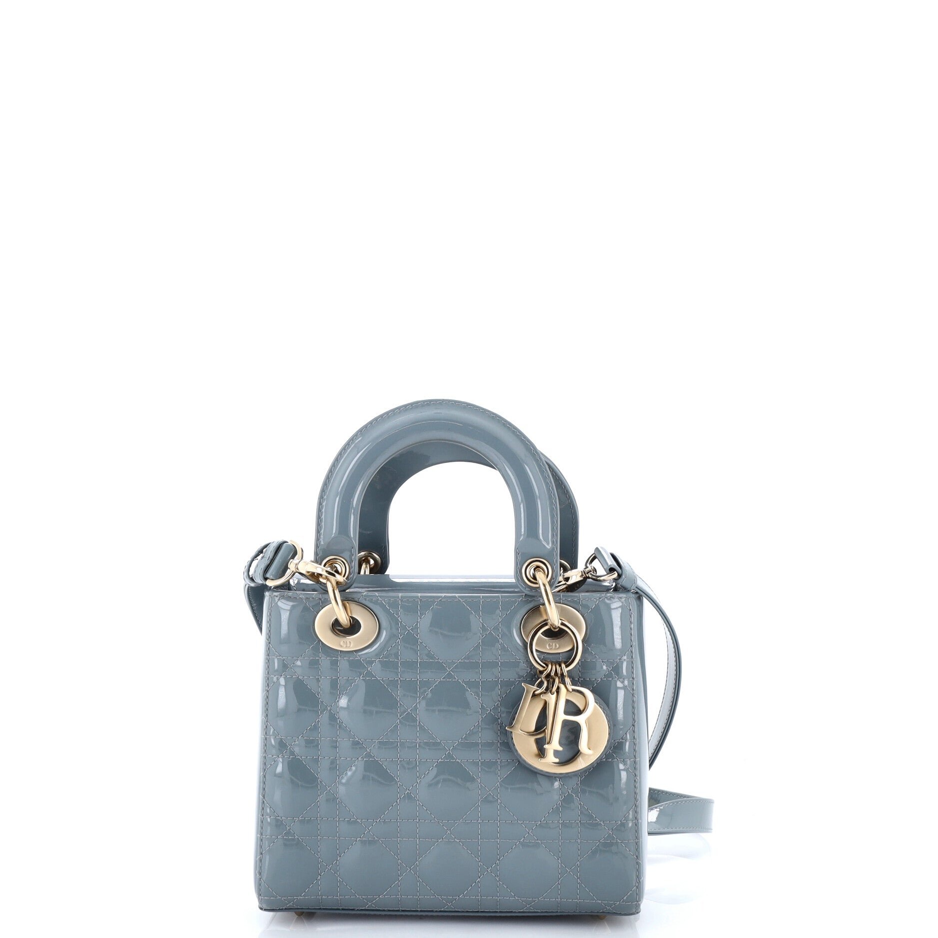 Lady Dior Bag Cannage Quilt Patent Small