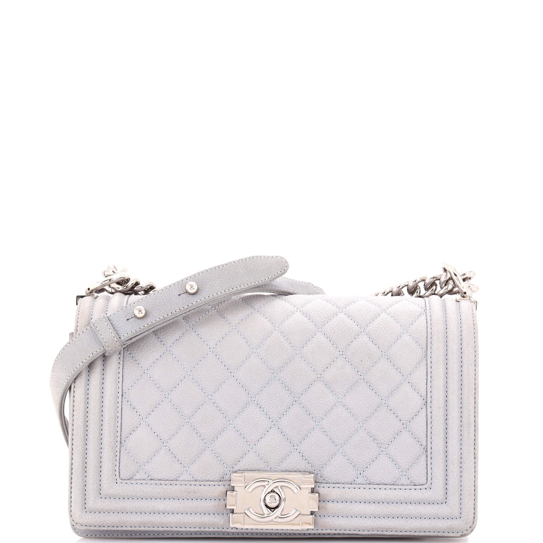 Boy Flap Bag Quilted Caviar Old Medium