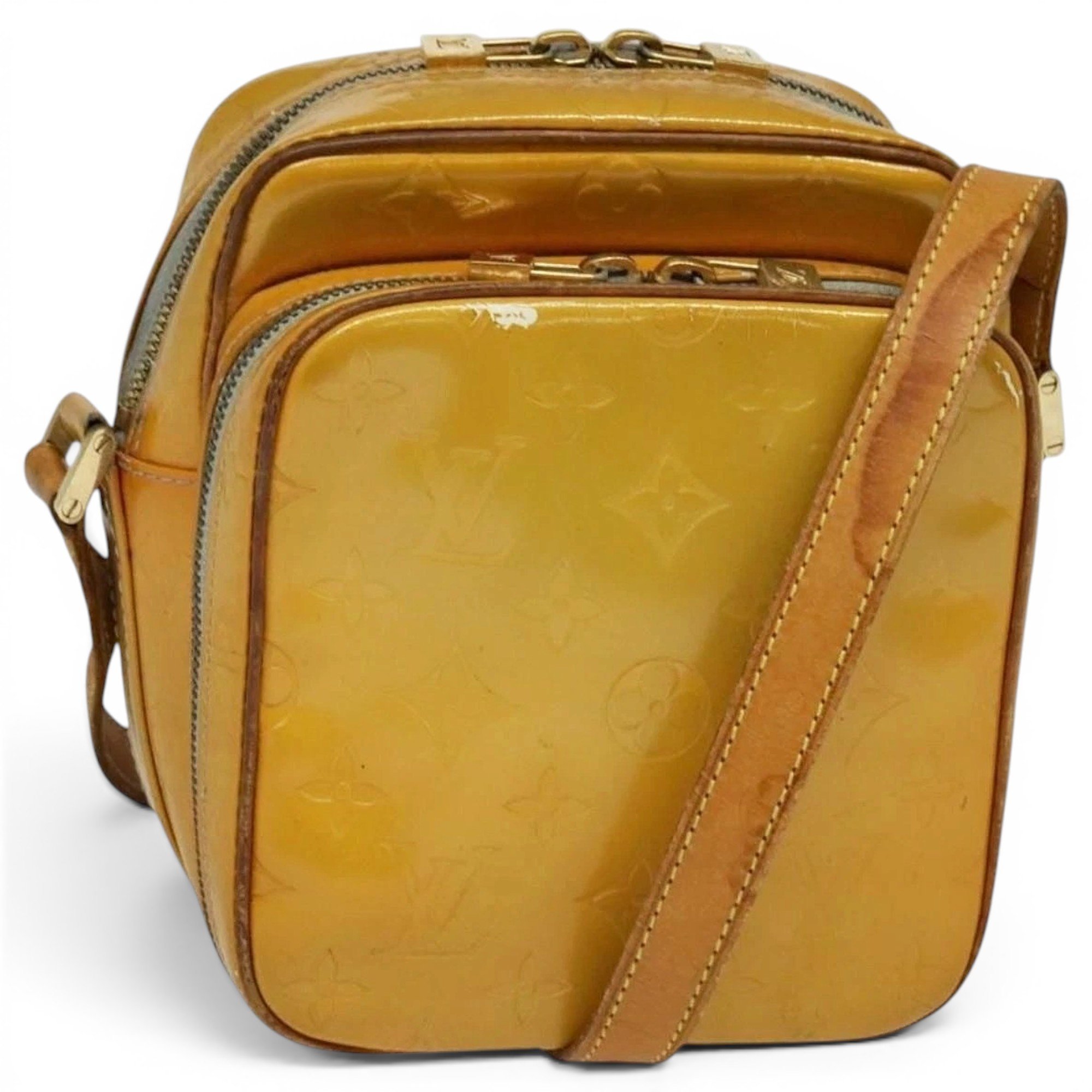 Patent leather handbag