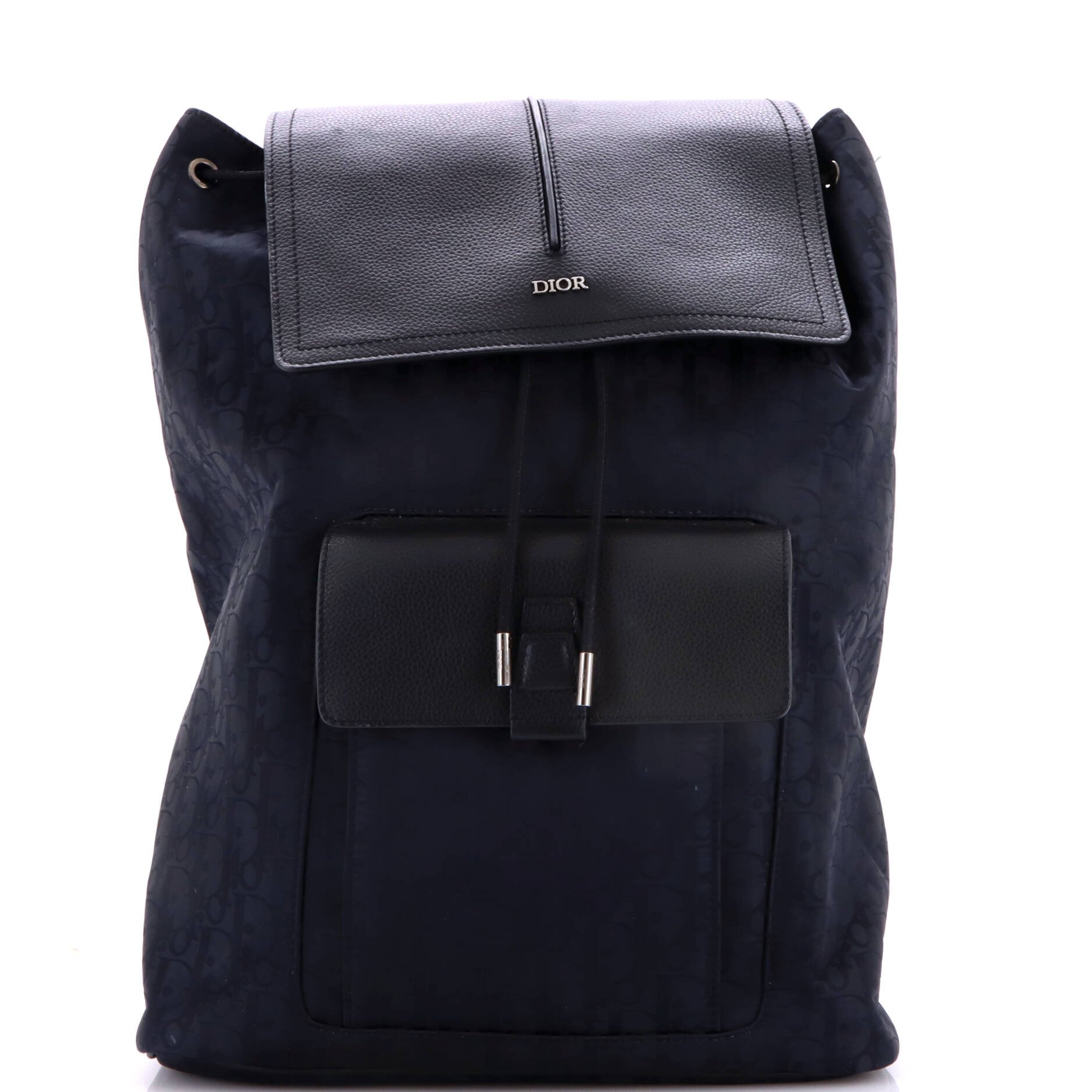 Motion Backpack Oblique Nylon with Leather Medium