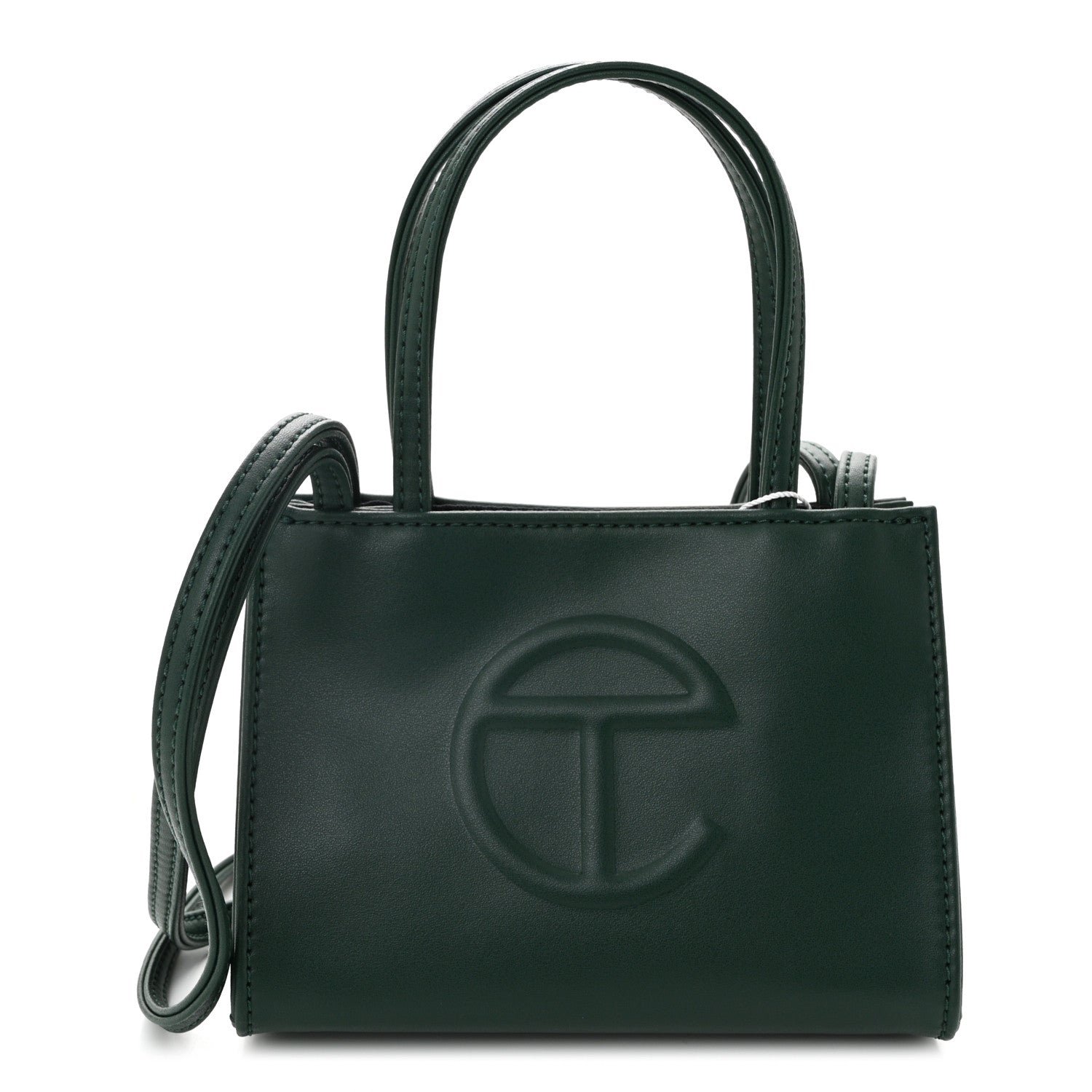 Telfar Telfar Vegan Leather Small Shopping Bag Dark Olive