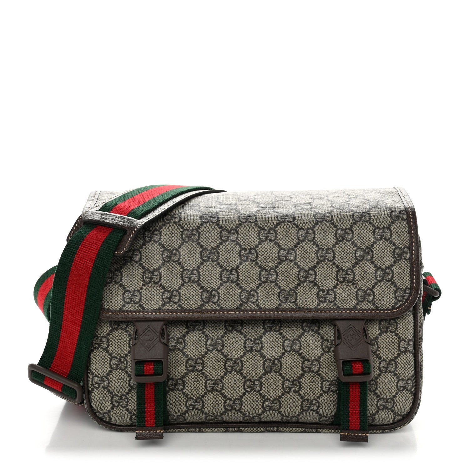 Gucci GG Supreme Small Messenger Bag Beige Ebony