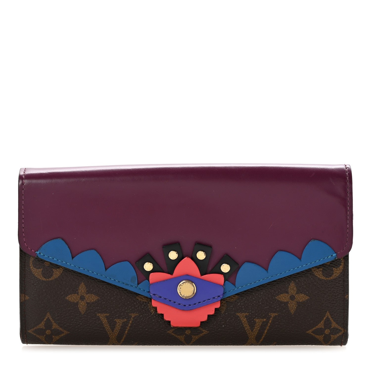 Louis Vuitton Monogram Totem Sarah Wallet Magenta