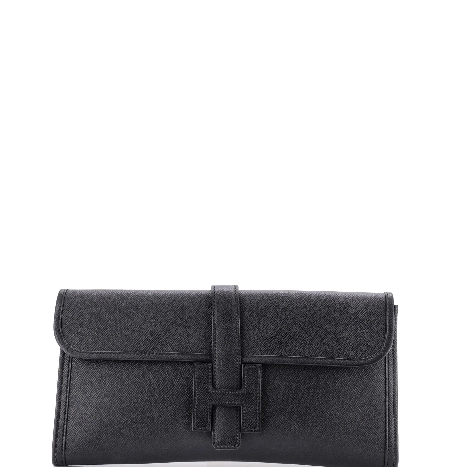 Leather clutch bag