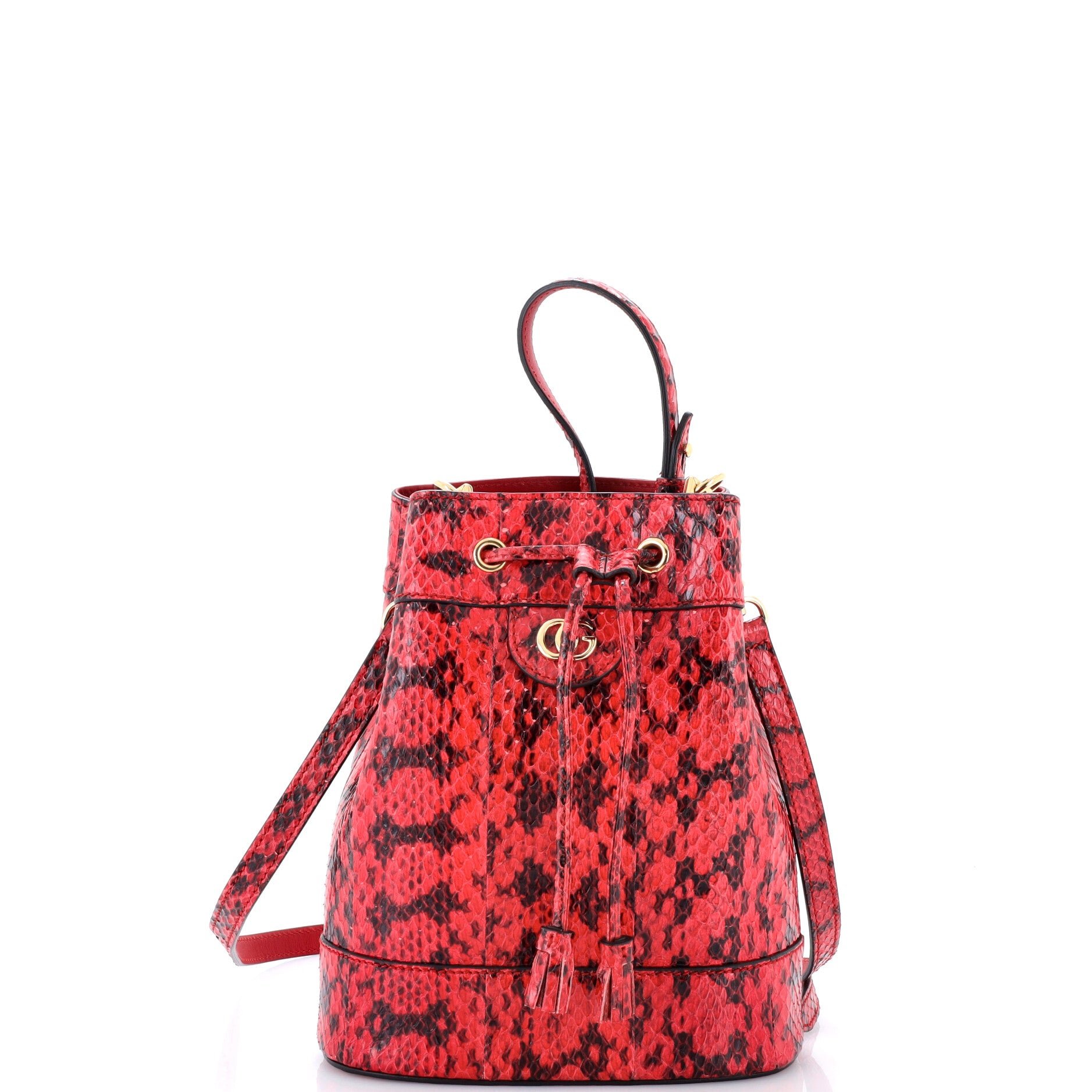Ophidia Bucket Bag Python Small