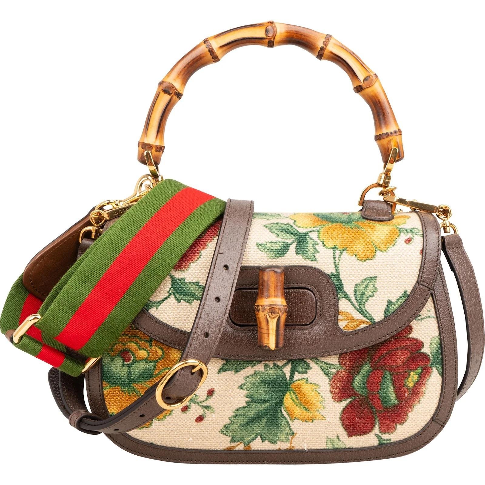 Bamboo Top Handle leather handbag