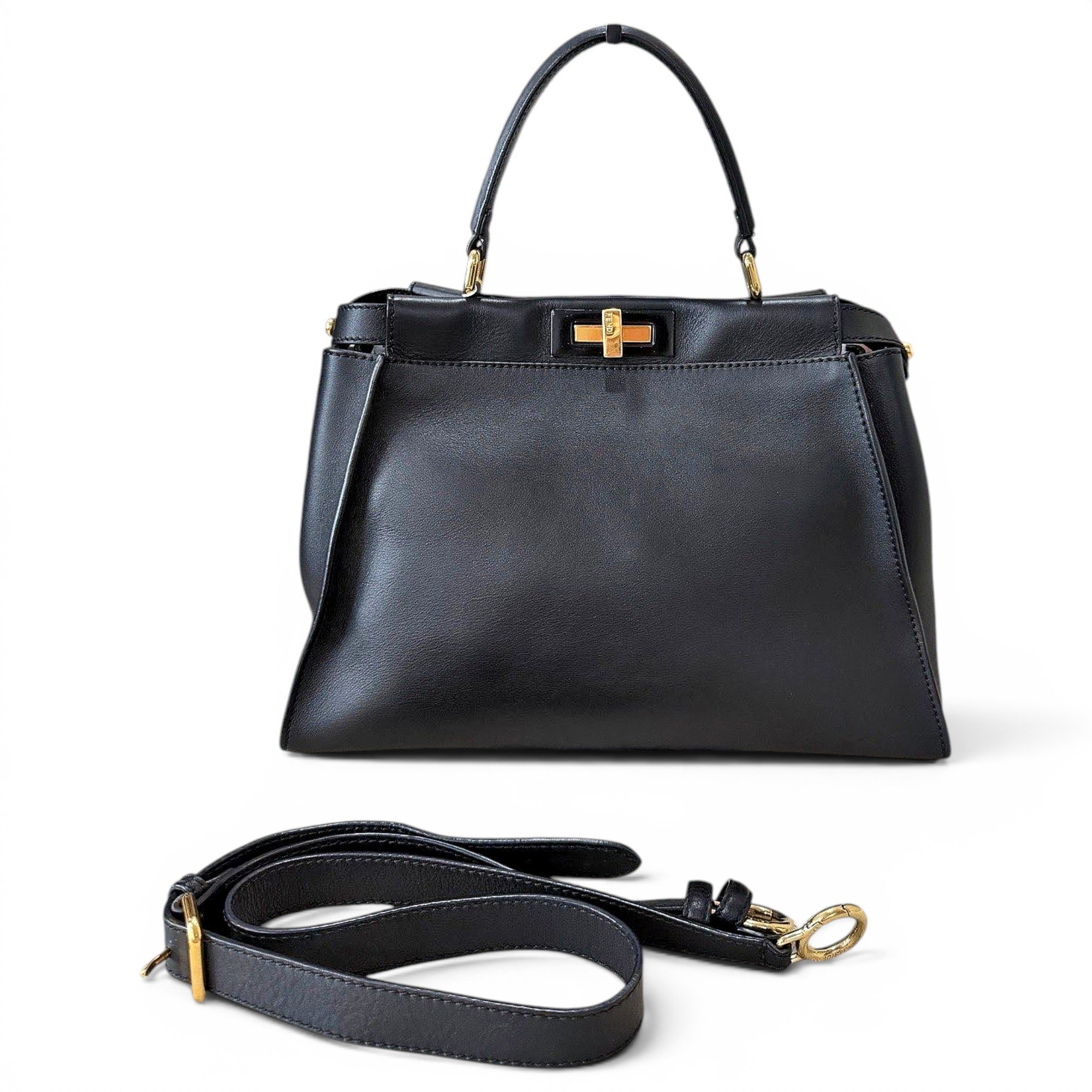 Peekaboo leather handbag