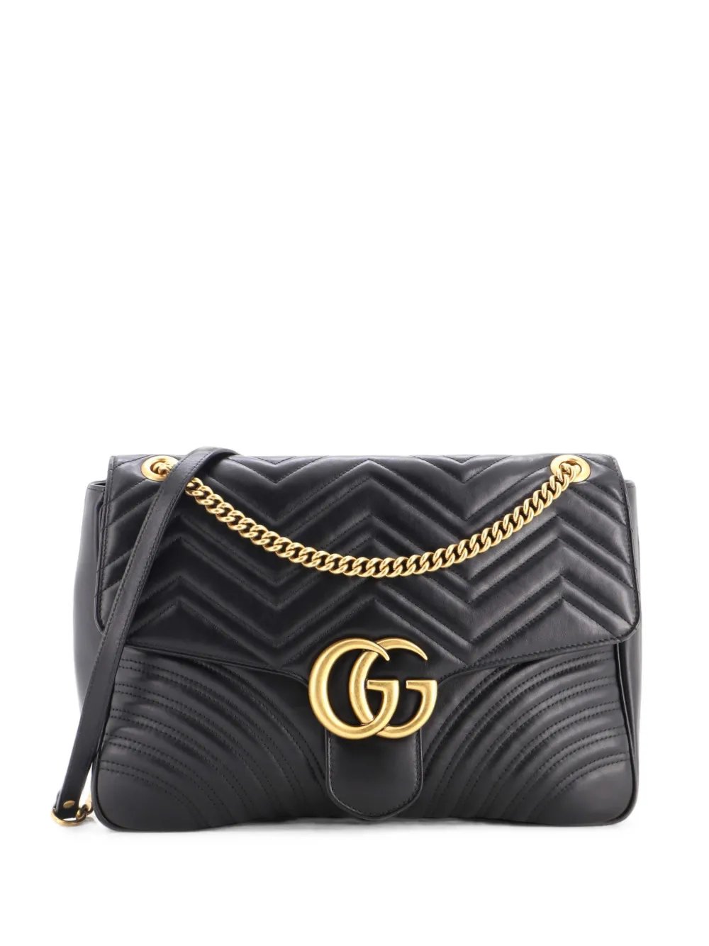 GG Marmont Flap Bag Matelasse Leather Large shoulder bag