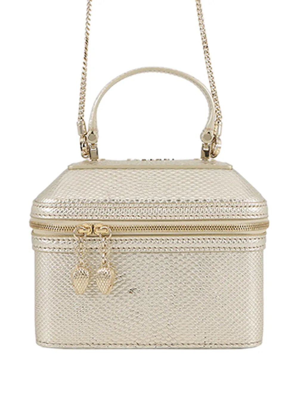 2021-2026 Embossed Leather Serpenti Forever Vanity Bag satchel