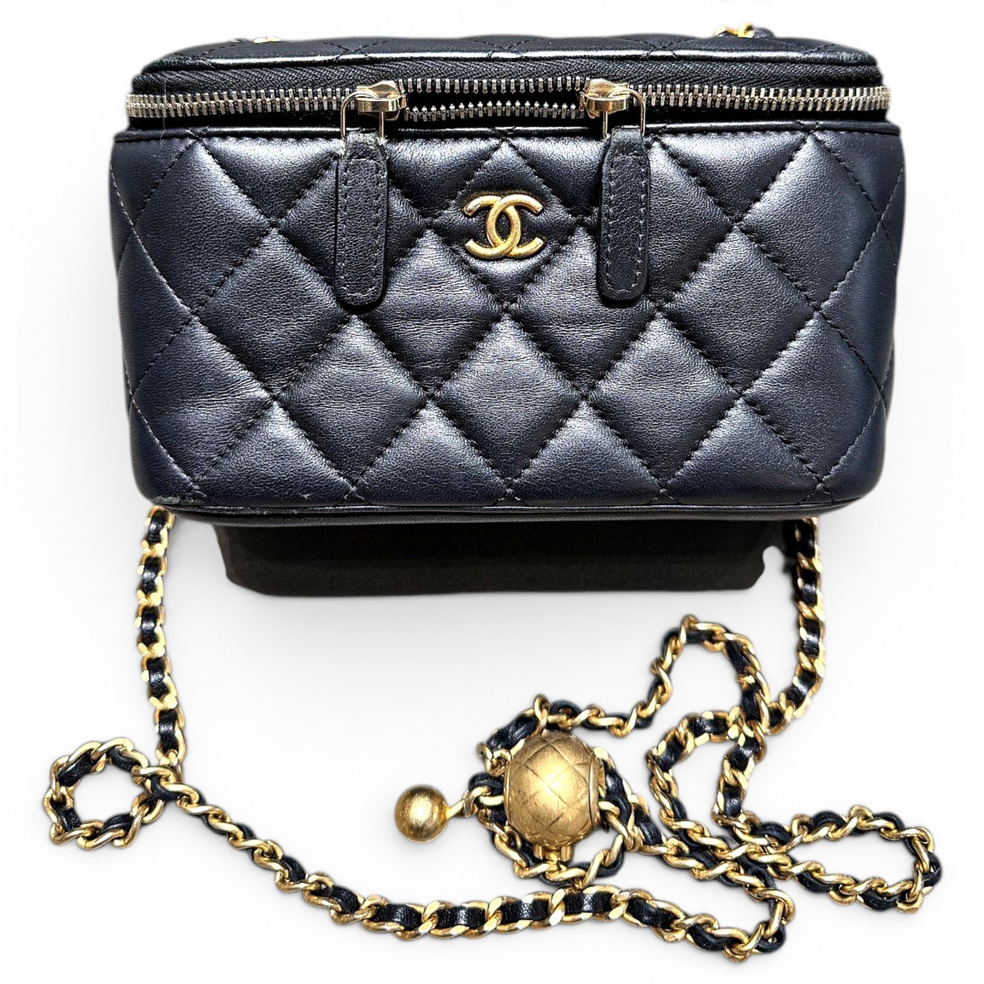 Vanity leather handbag