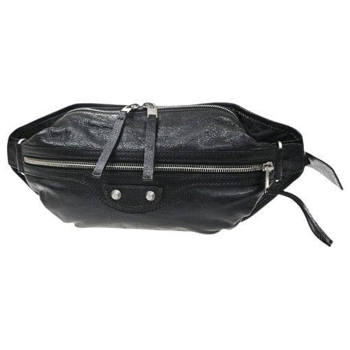 Leather clutch bag