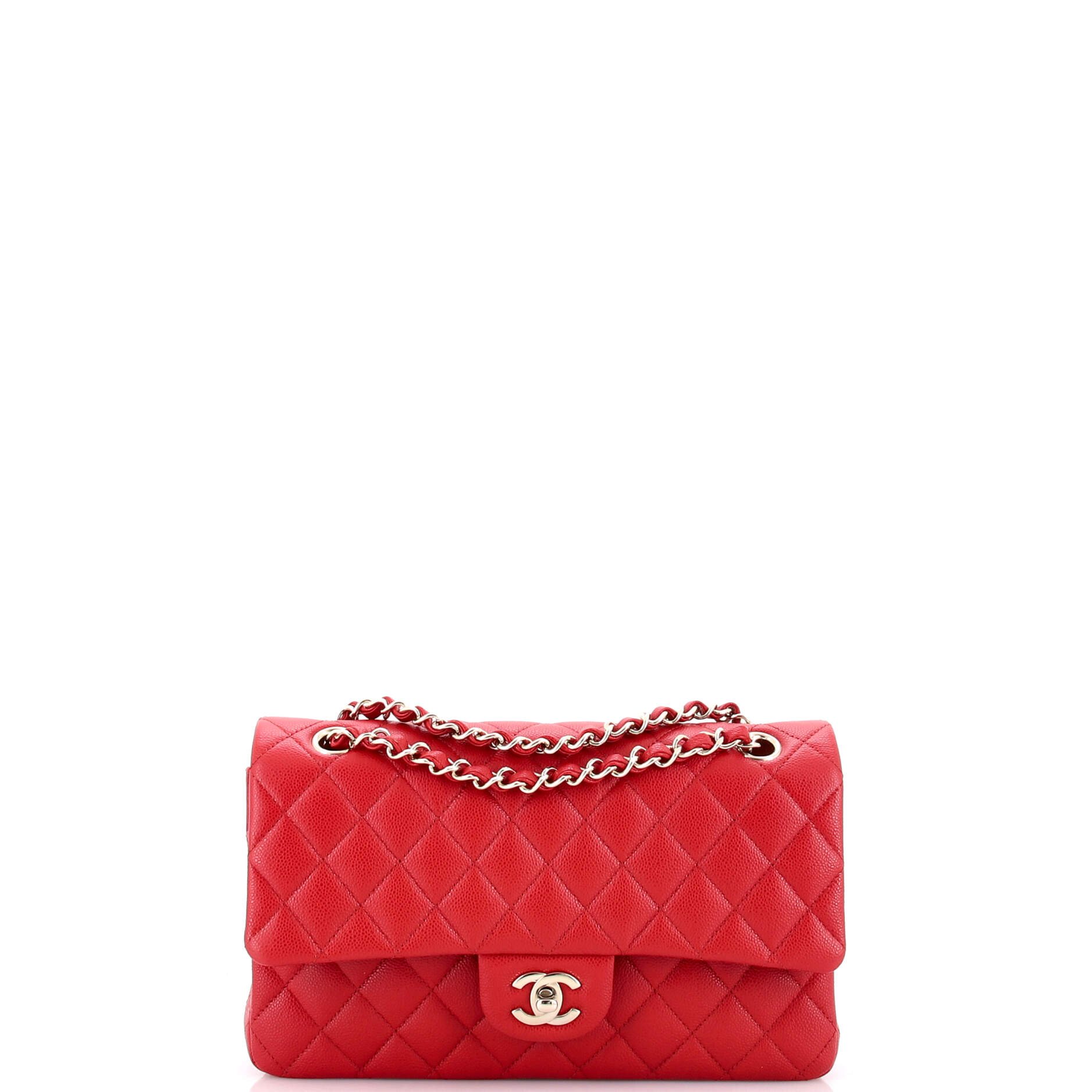 Classic Double Flap Bag Quilted Caviar Medium