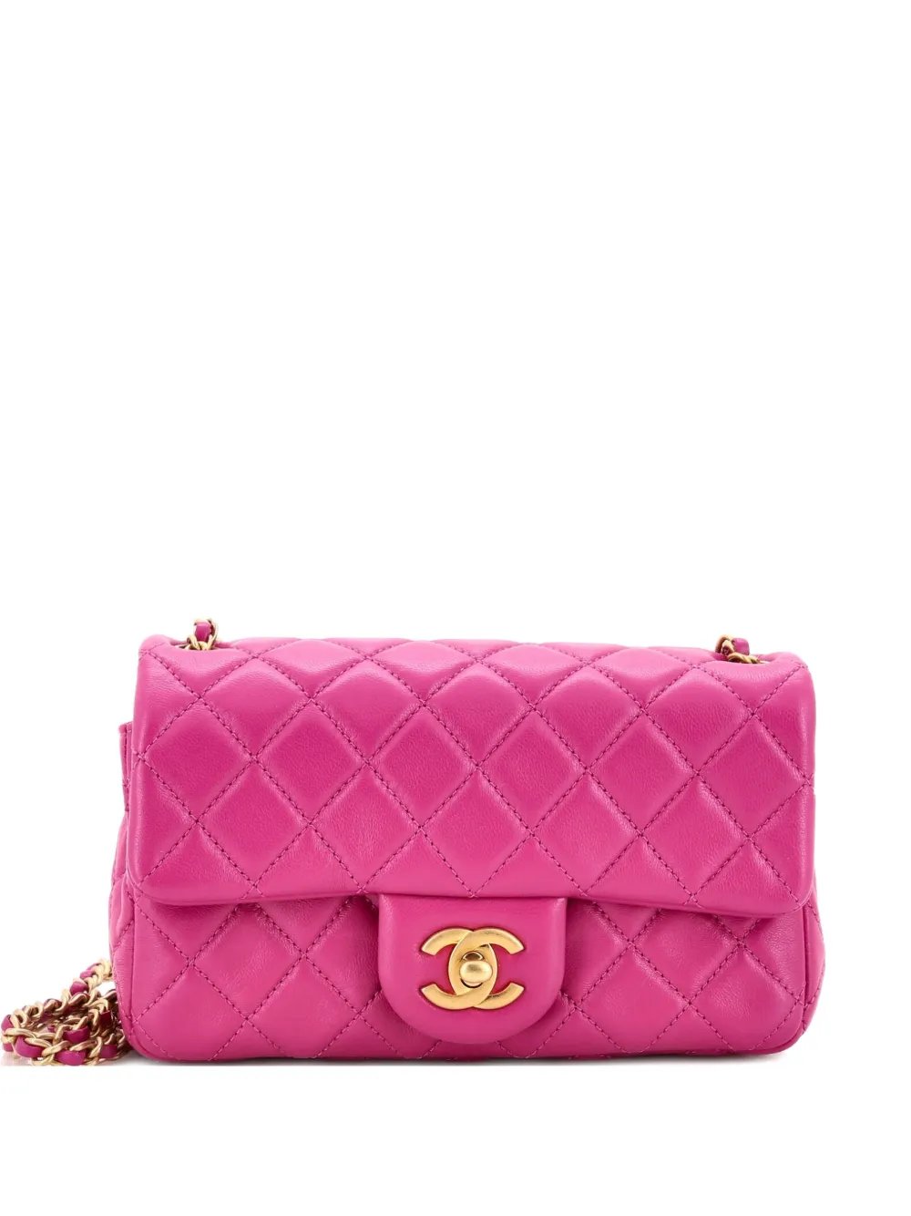 Pearl Crush Flap Bag Quilted Lambskin Mini crossbody bag