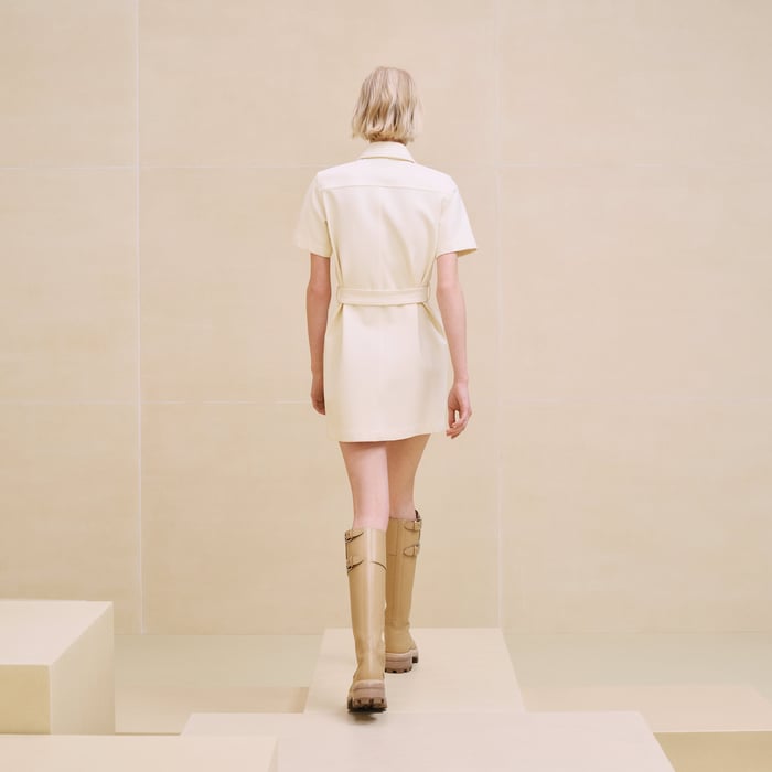 Blanc Cassé Zipped Dress