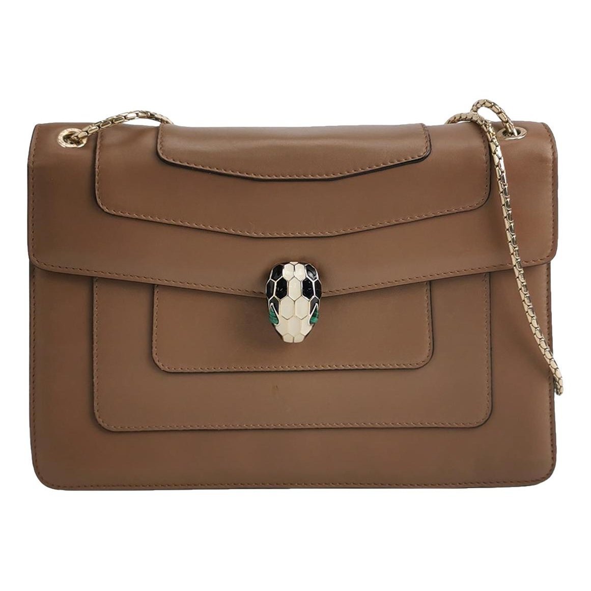 Serpenti leather handbag