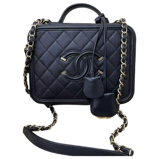 Vanity leather handbag