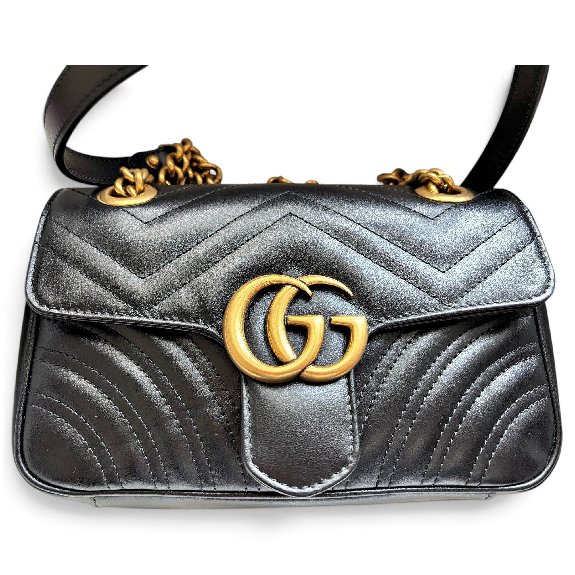 GG Marmont Flap leather handbag