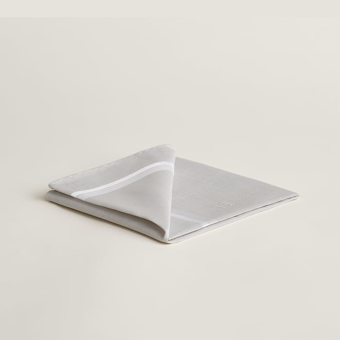 Gris Clair H Relief Handkerchief