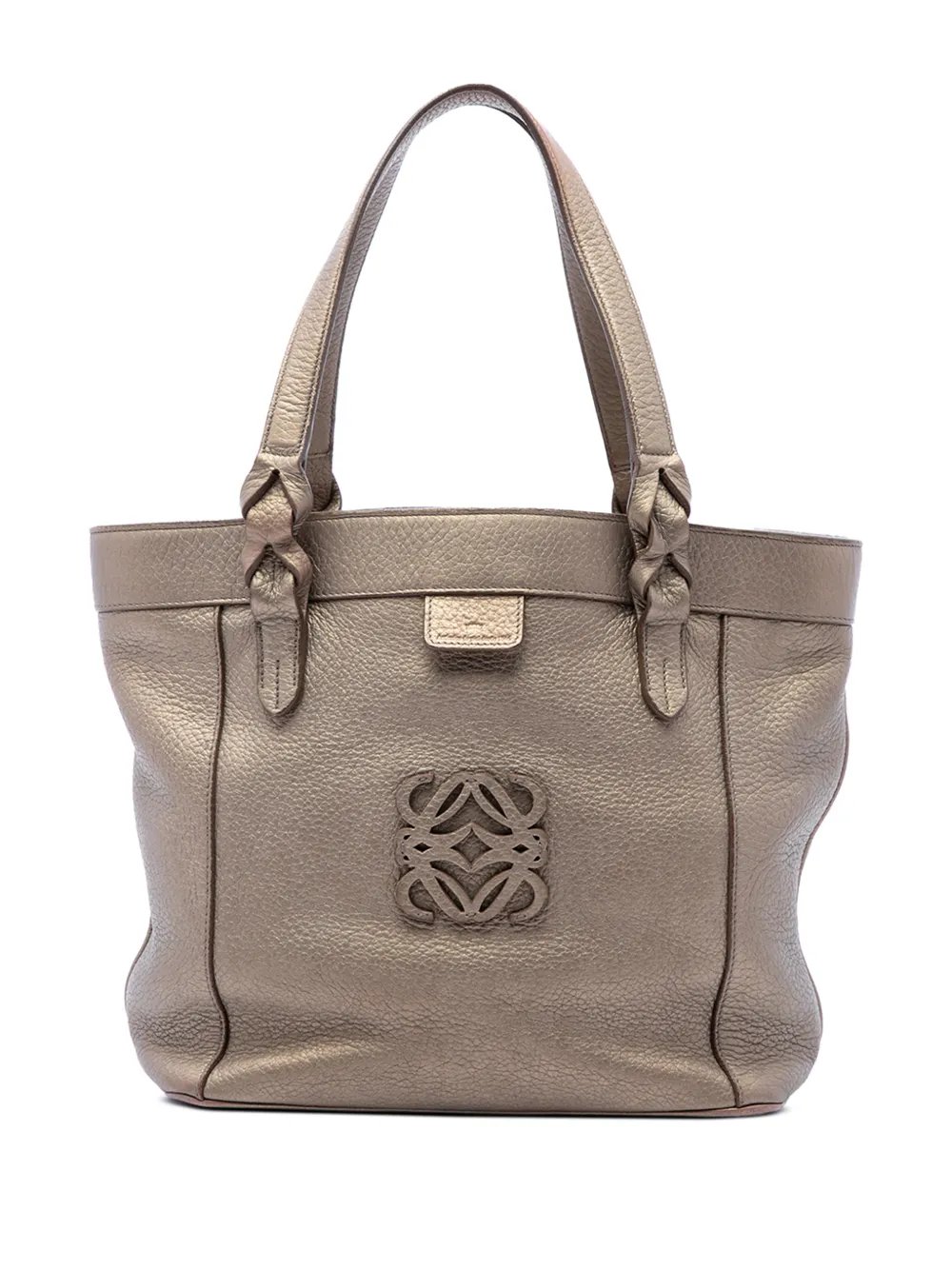 Loewe 2013 Metallic Leather Anagram Fusta tote bag