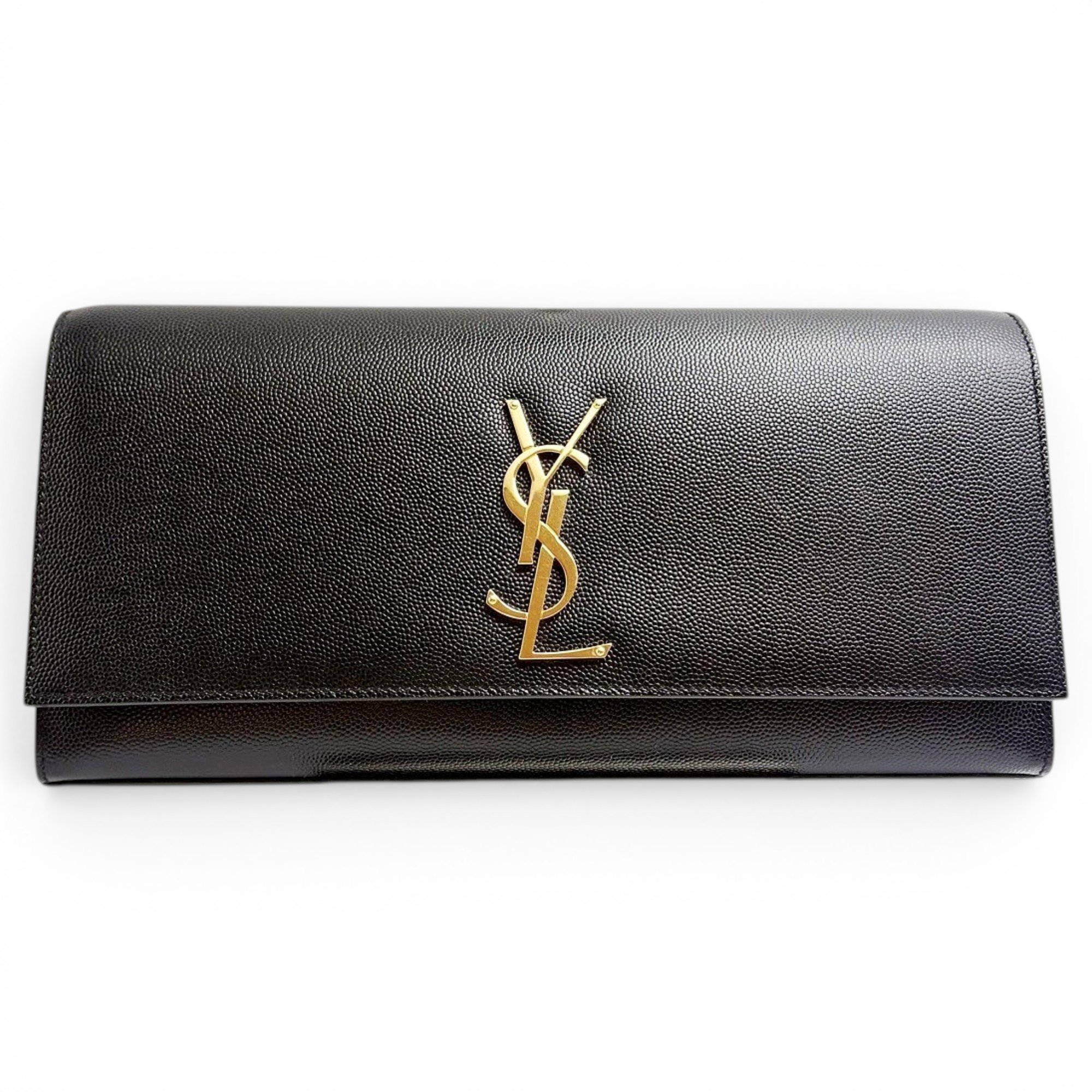 Leather clutch bag