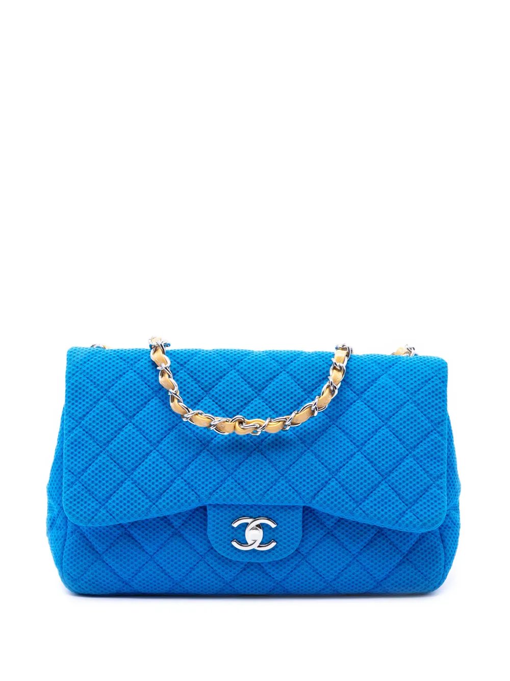 2009-2010 Jumbo Classic Perforated Jersey Single Flap shoulder bag