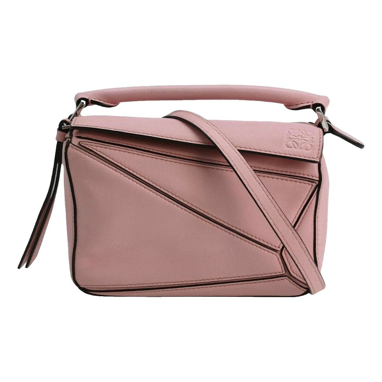 Puzzle leather handbag