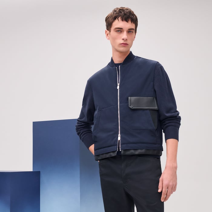 Océan Vest With Leather Details