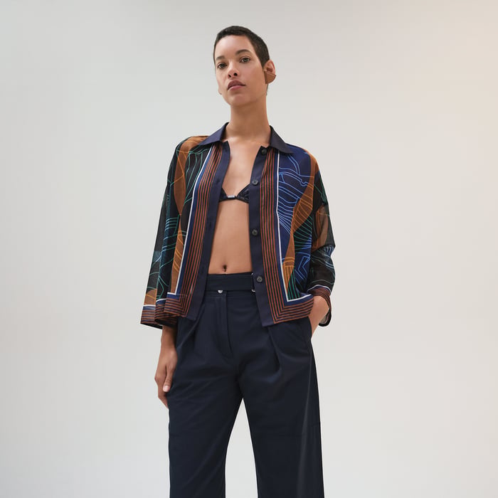 Bleu Gabier "Thalassa Raye" Beach Shirt