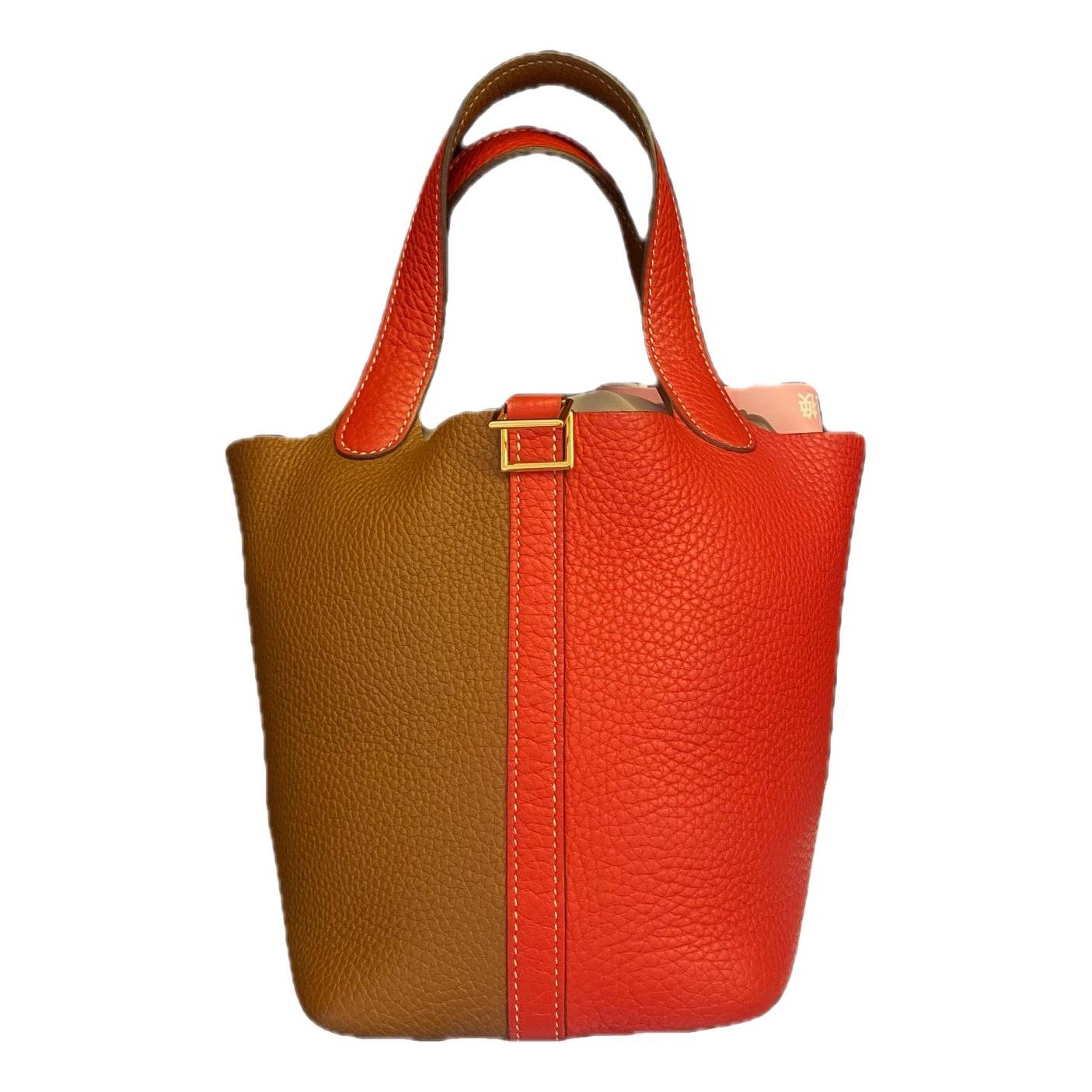 Picotin leather handbag