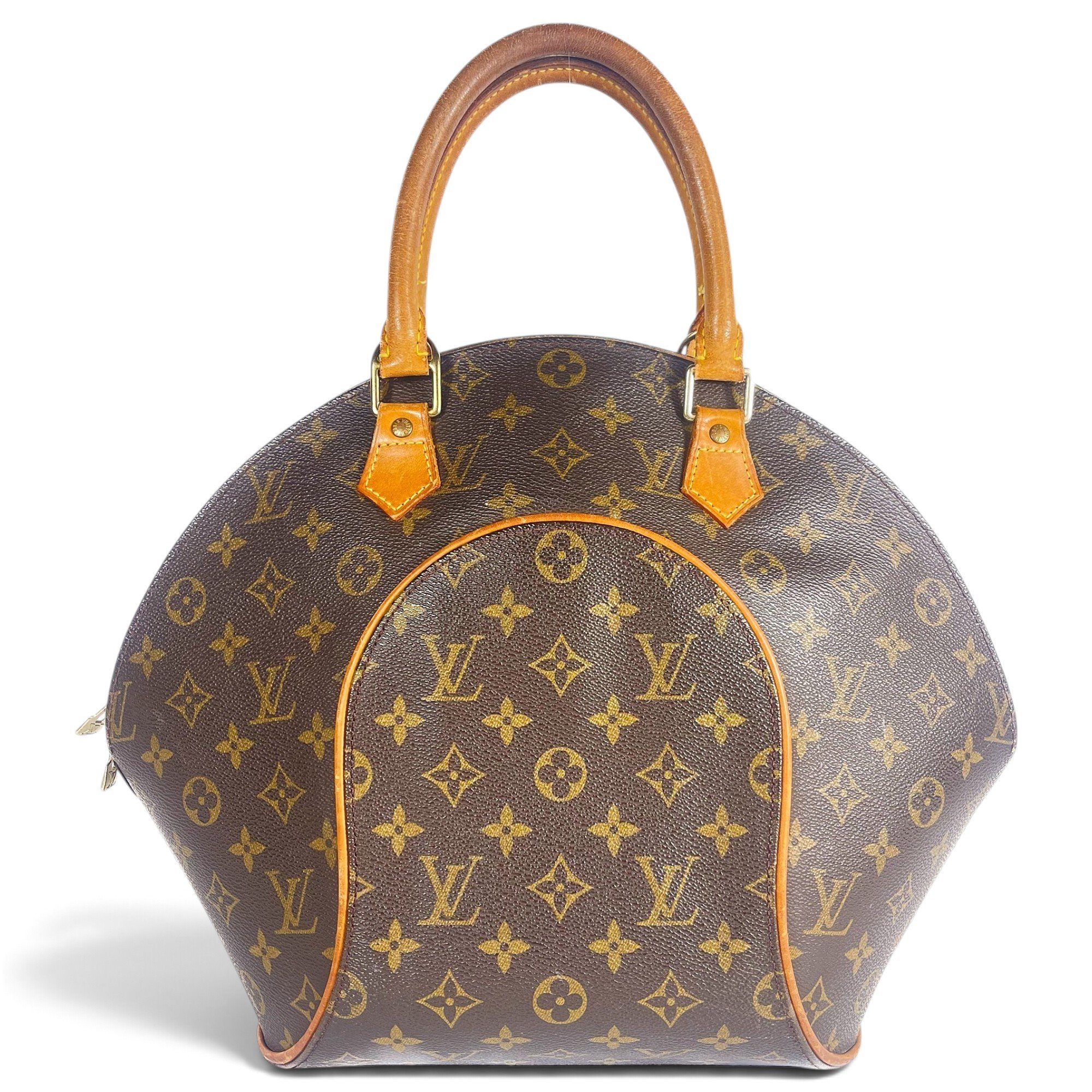 Ellipse leather handbag