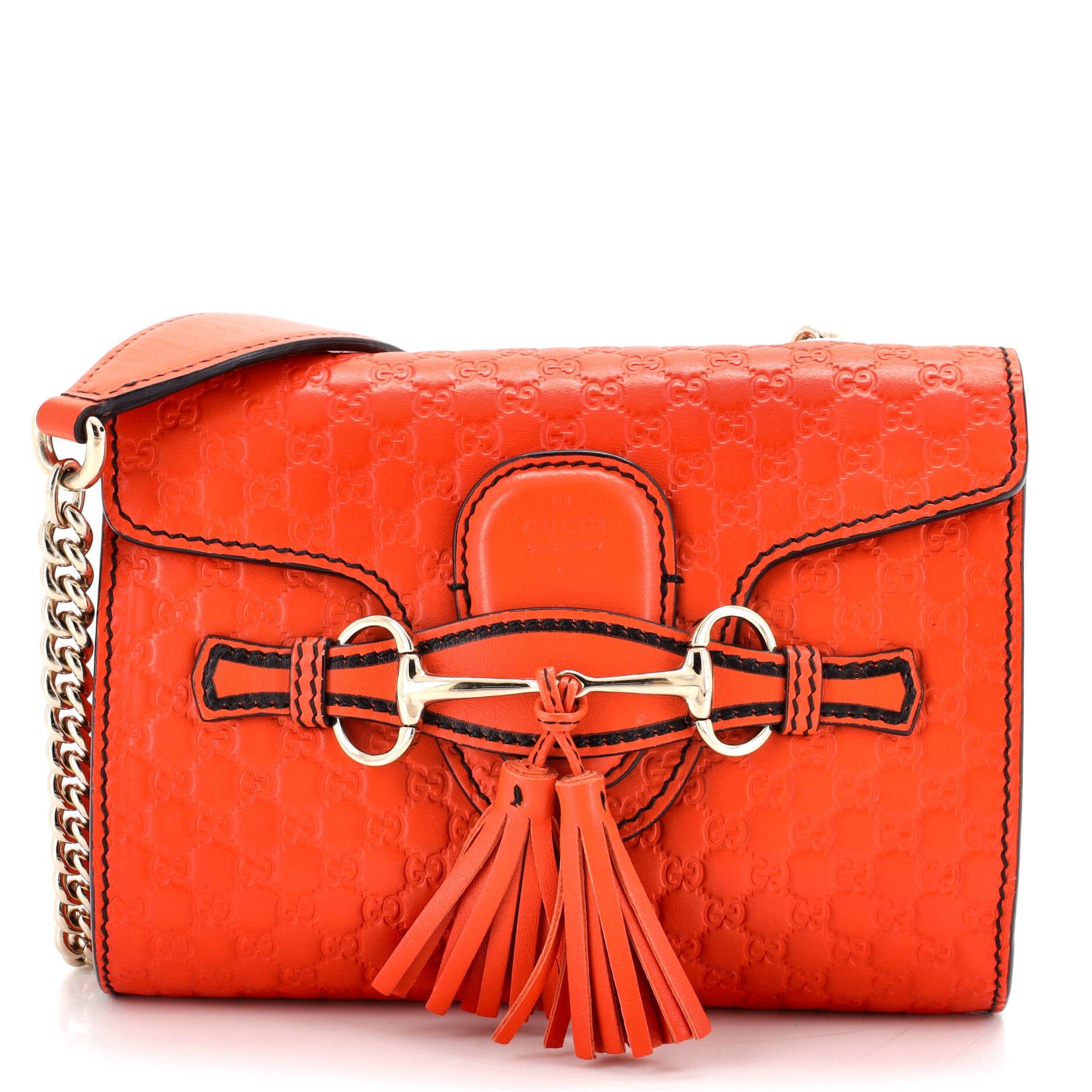 Emily Chain Flap Bag Microguccissima Leather Mini