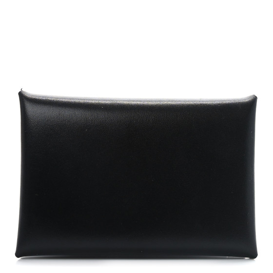 Hermes Box Calvi Card Case Black