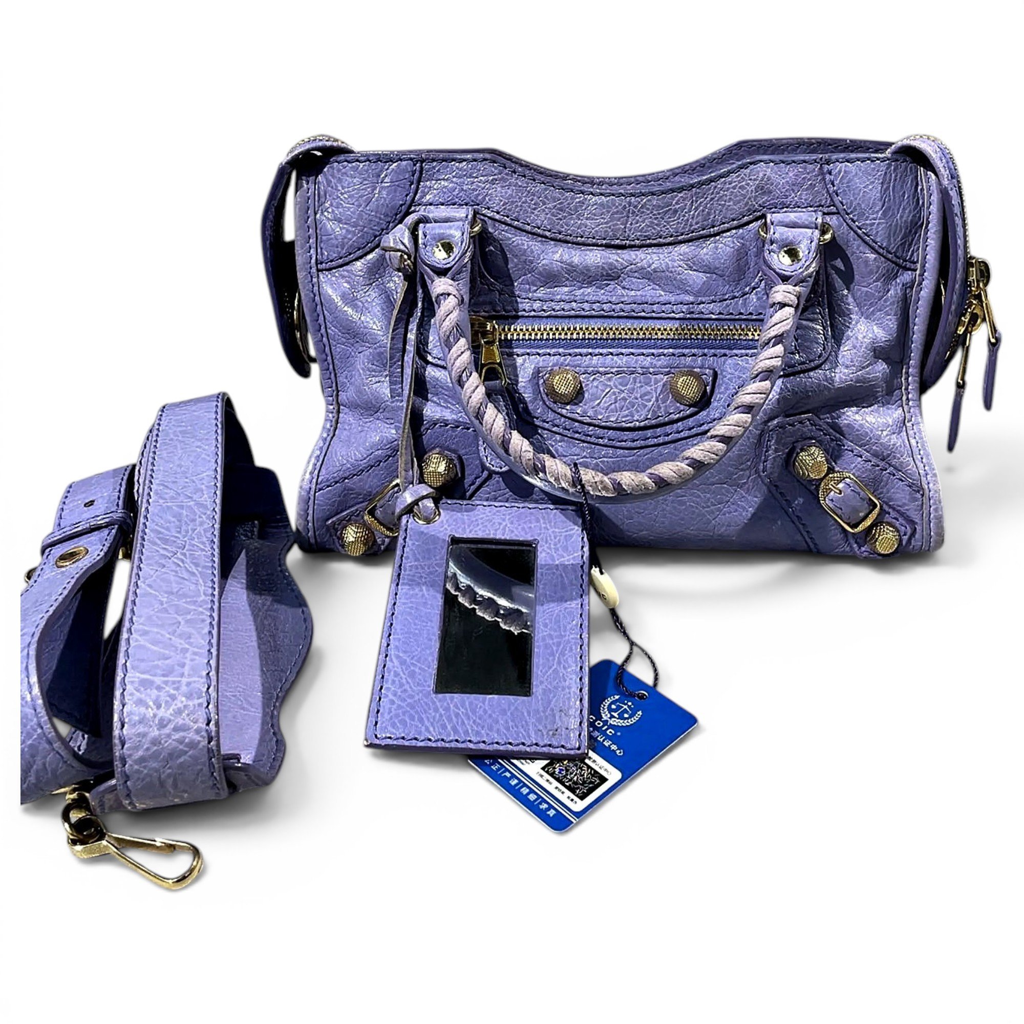 Balenciaga Classic Metalic leather handbag