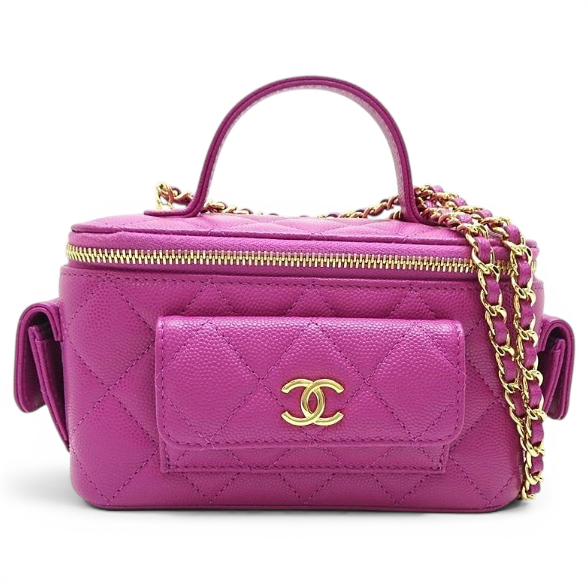 Vanity leather handbag