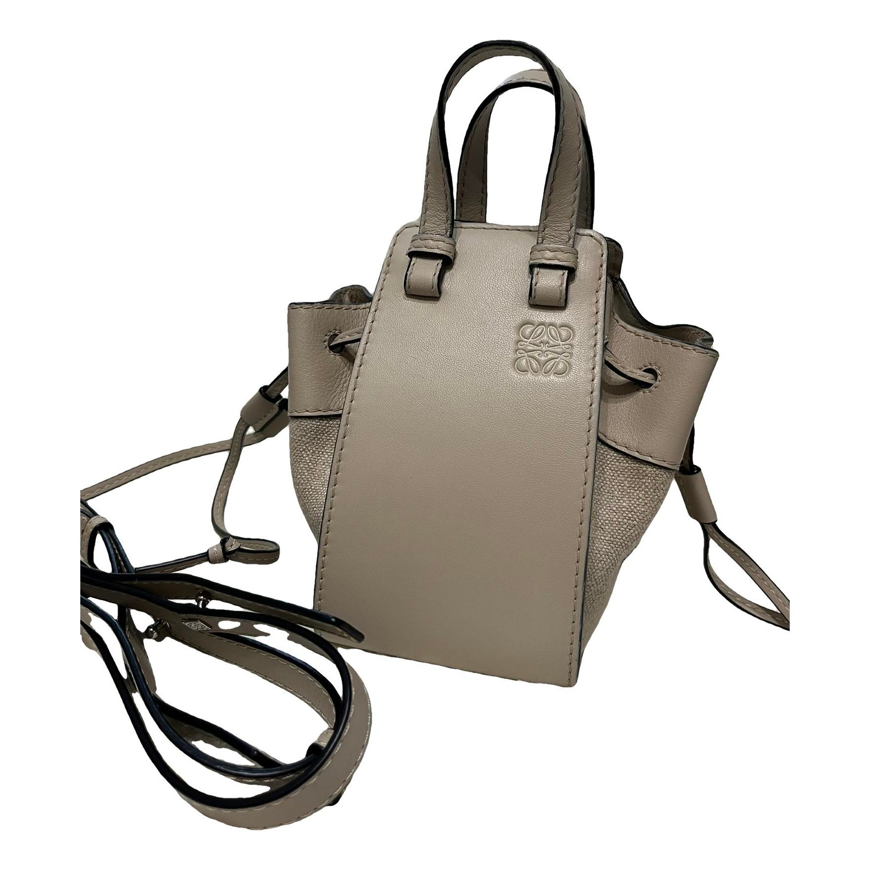 Hammock leather handbag
