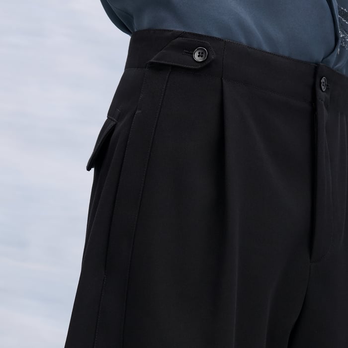 Noir "Pique Plie" Malibu Shorts