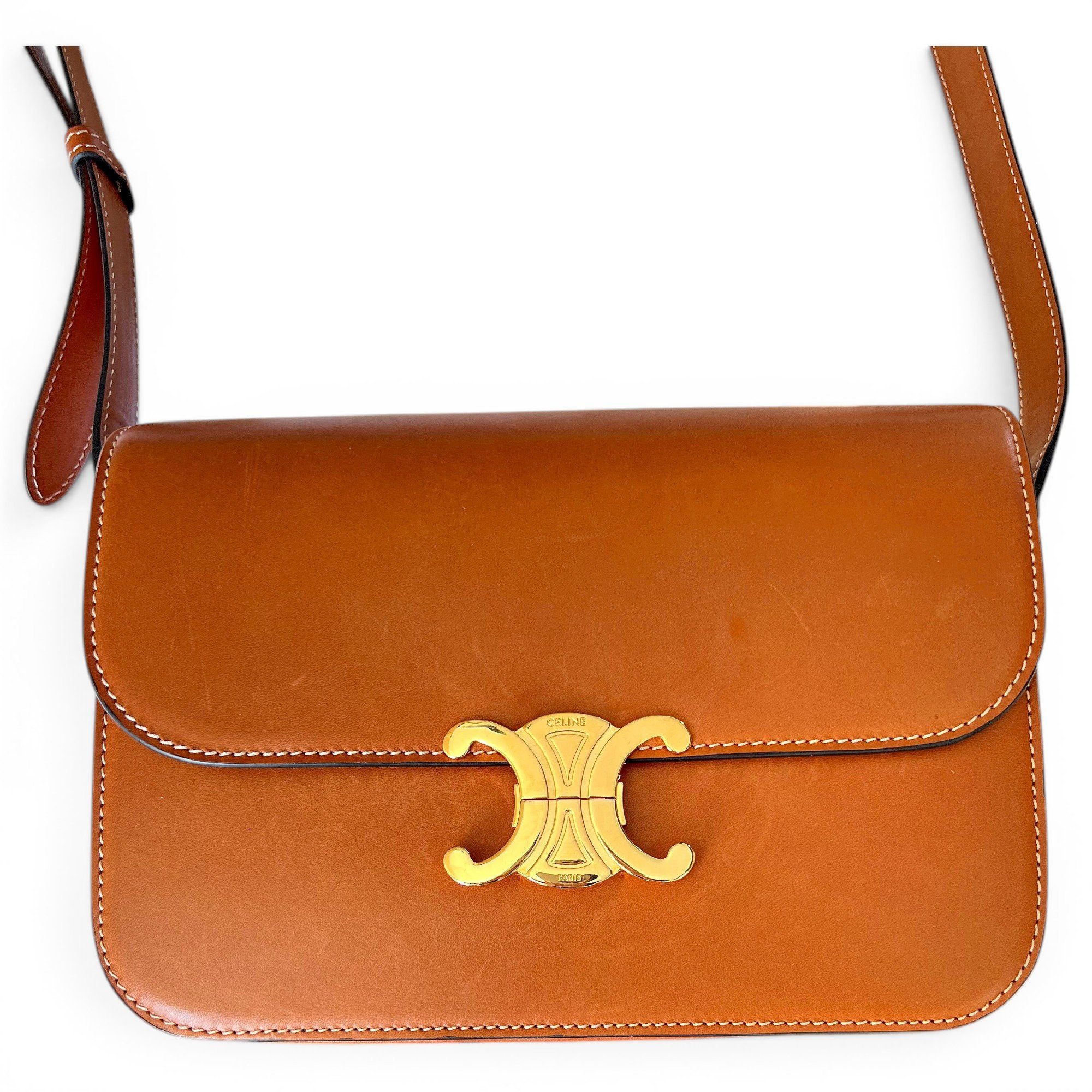 Celine Triomphe leather handbag