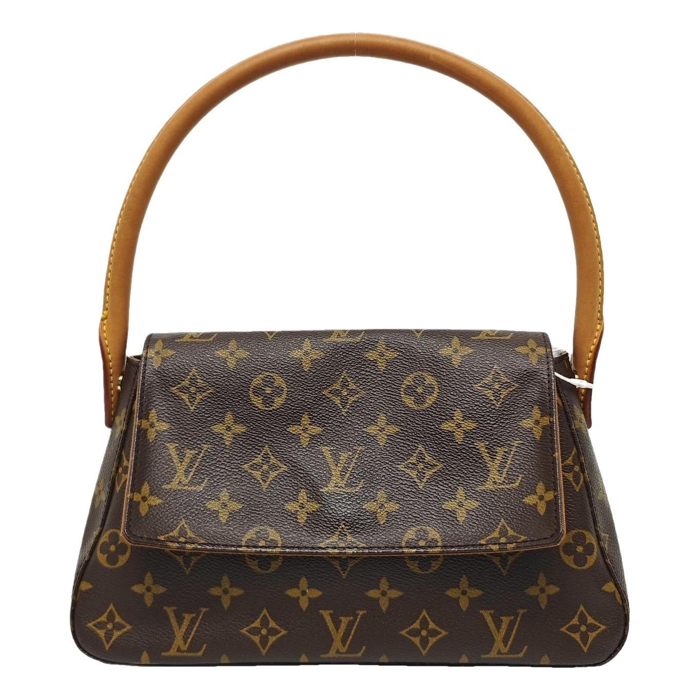 Looping leather handbag