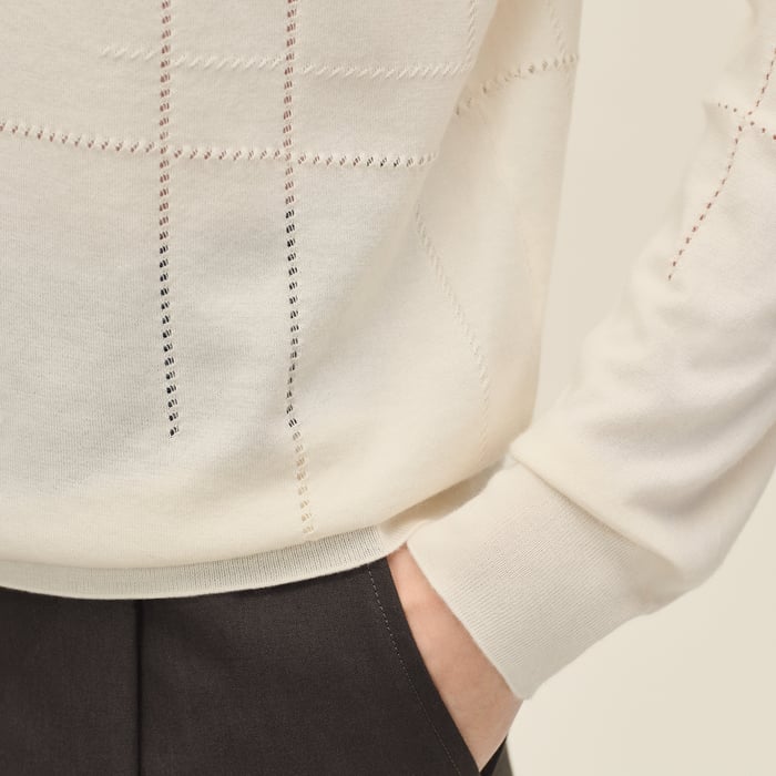 Écru "Jeu De Points Sellier" Crewneck Sweater