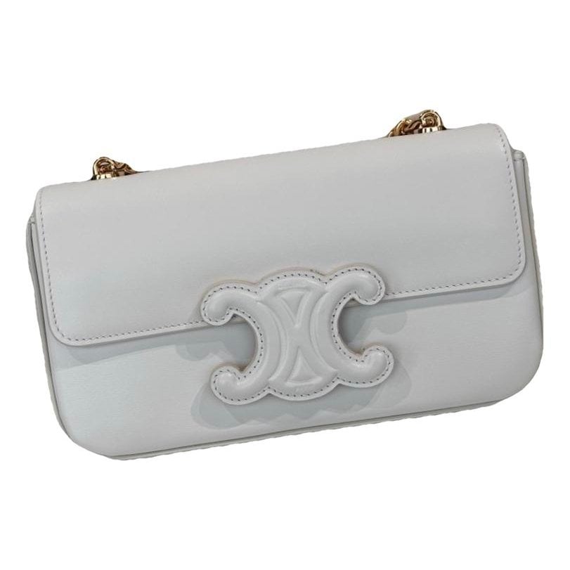 Triomphe chain leather handbag