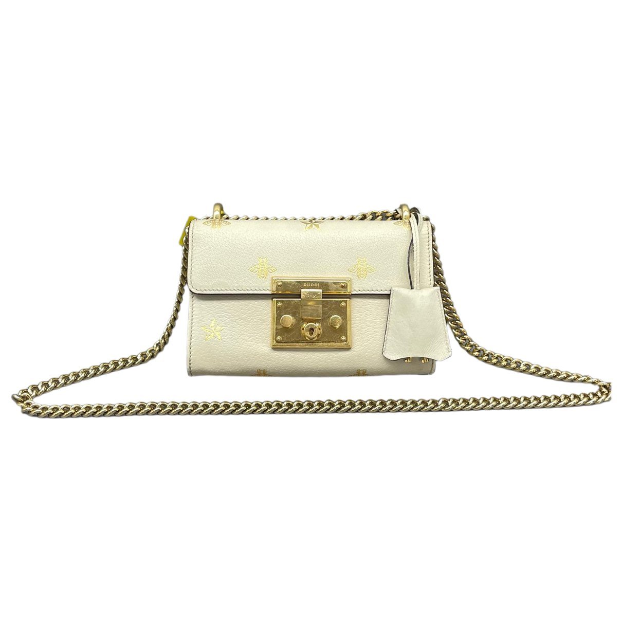 Padlock leather handbag
