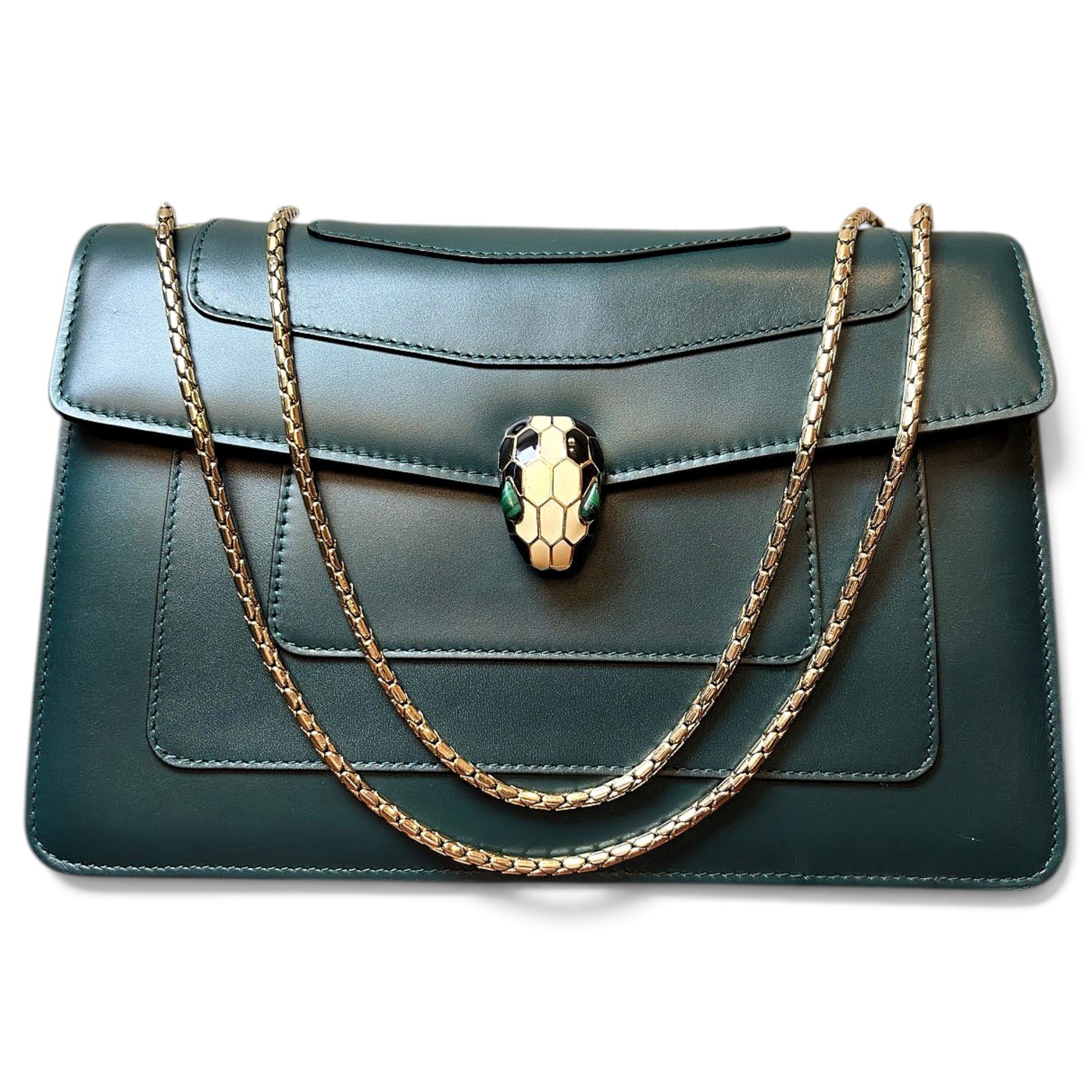 Serpenti leather handbag