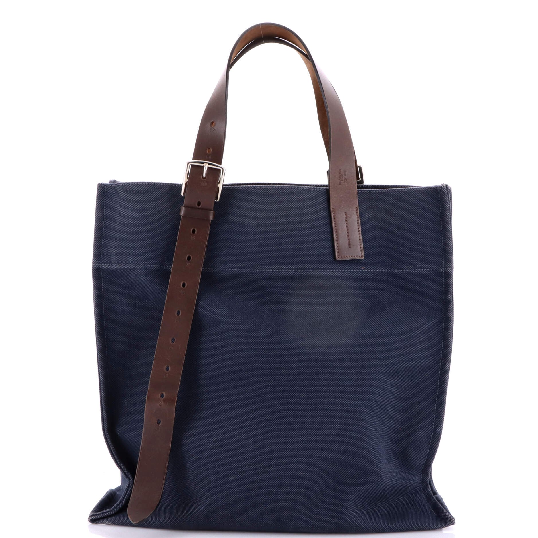 Hermes Etriviere Shopping Tote Toile and Leather