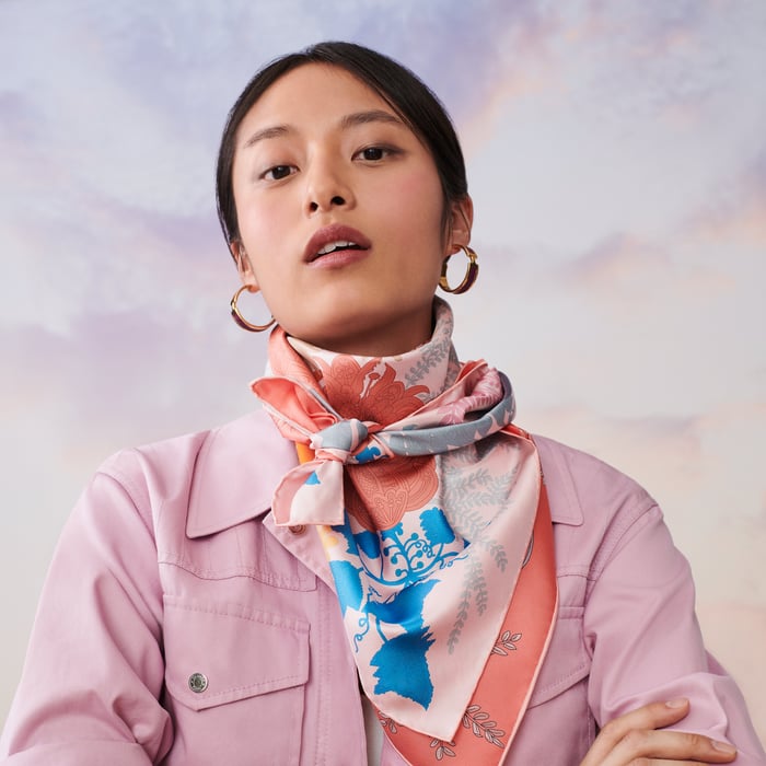 Le Jardin Des Peintres Double Face Scarf 90