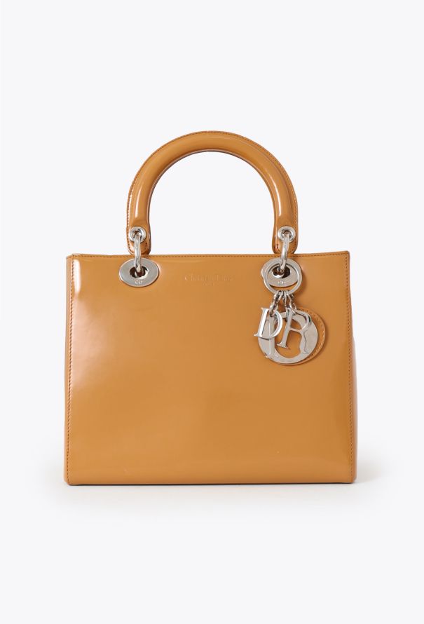 Dior Camel Patent Medium Lady Dior