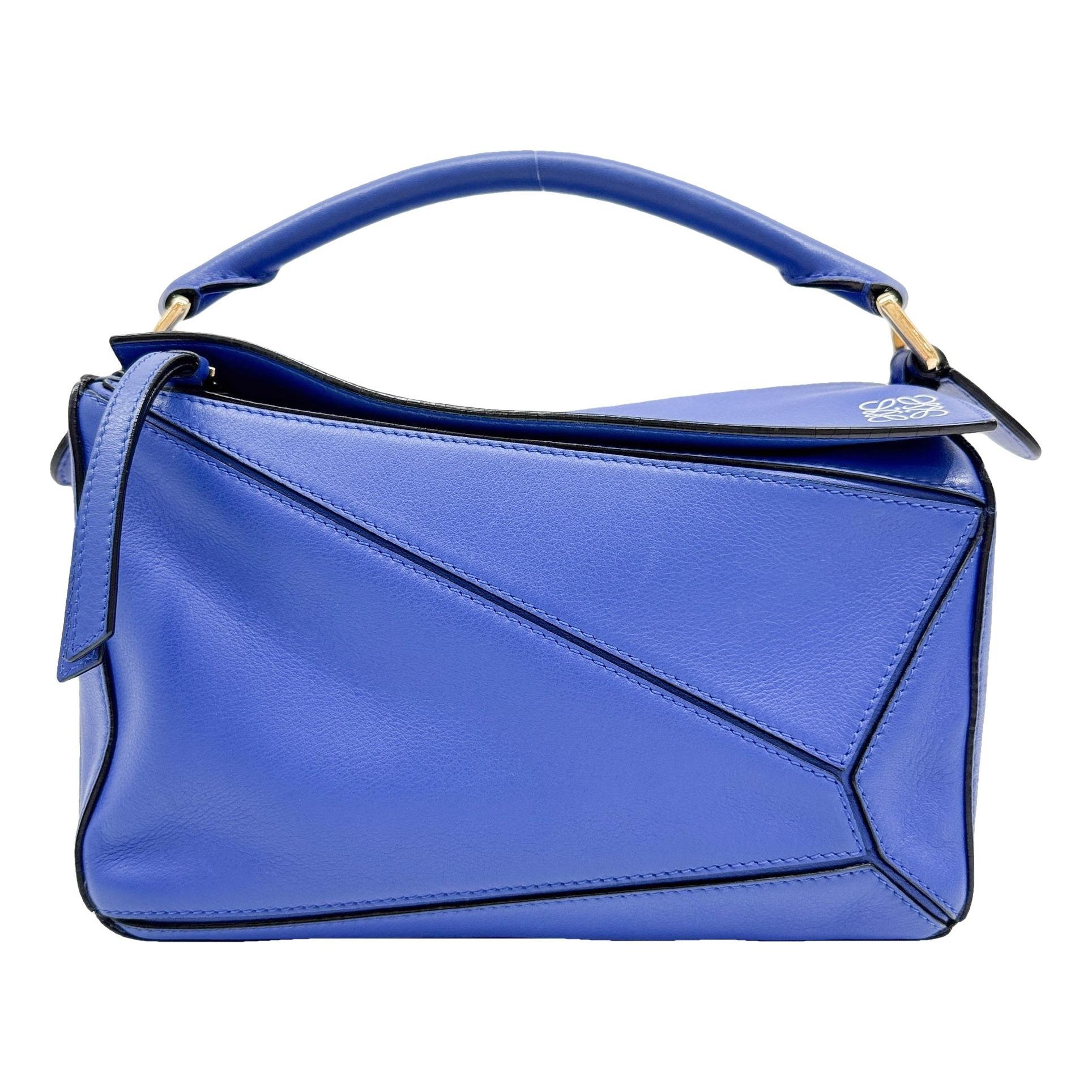 Puzzle leather handbag