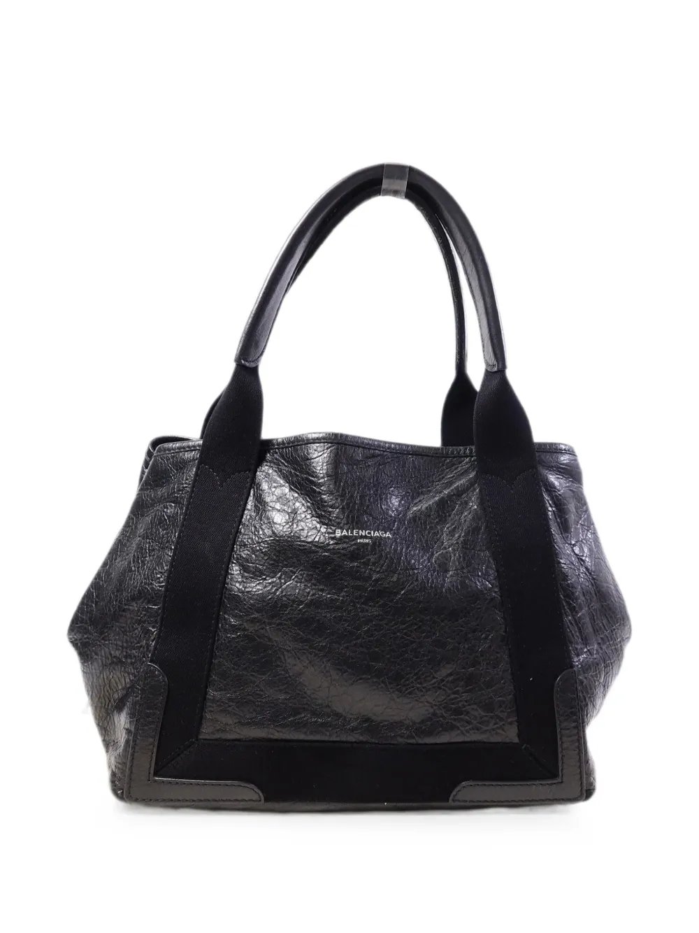 Cabas leather tote bag