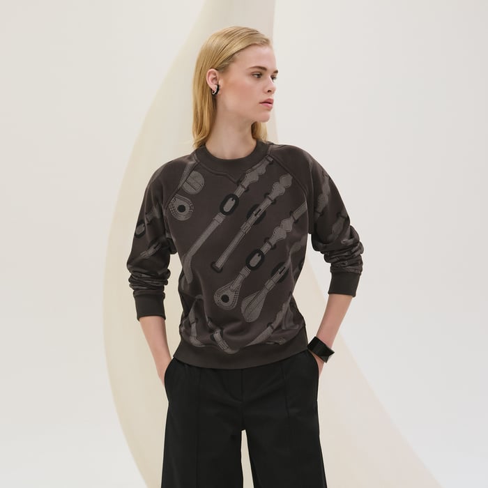 Marron Fusain "Coaching Remix" Sweatshirt