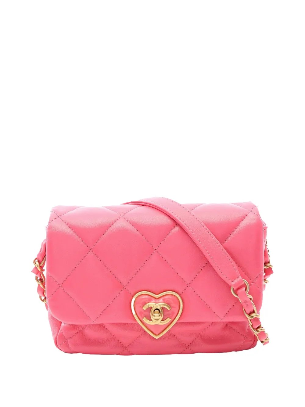 2021-2026 Mini Quilted Lambskin Acrylic Coco Love Flap crossbody bag