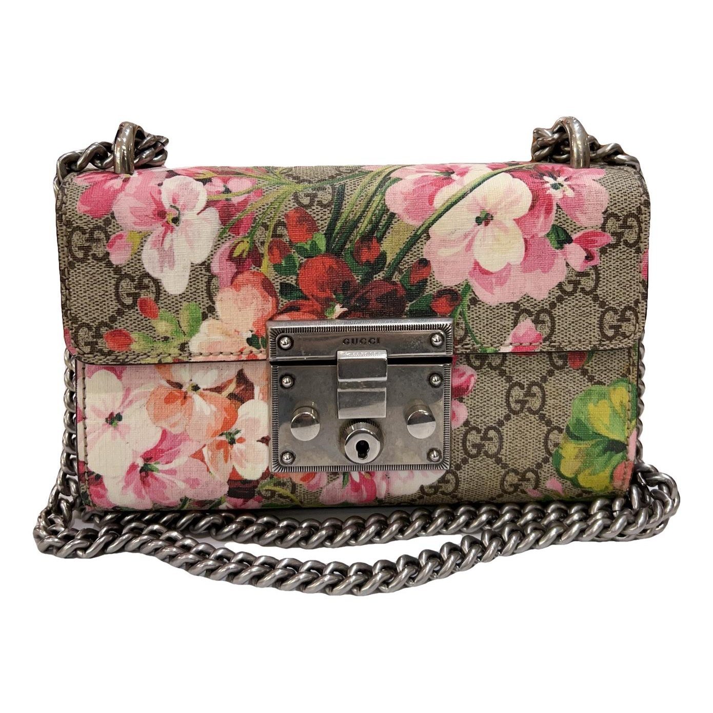 Padlock leather handbag